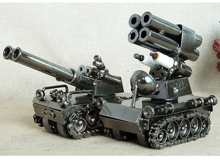 Tank artillery model  Metal craft gifts  Military models to send to war buddies