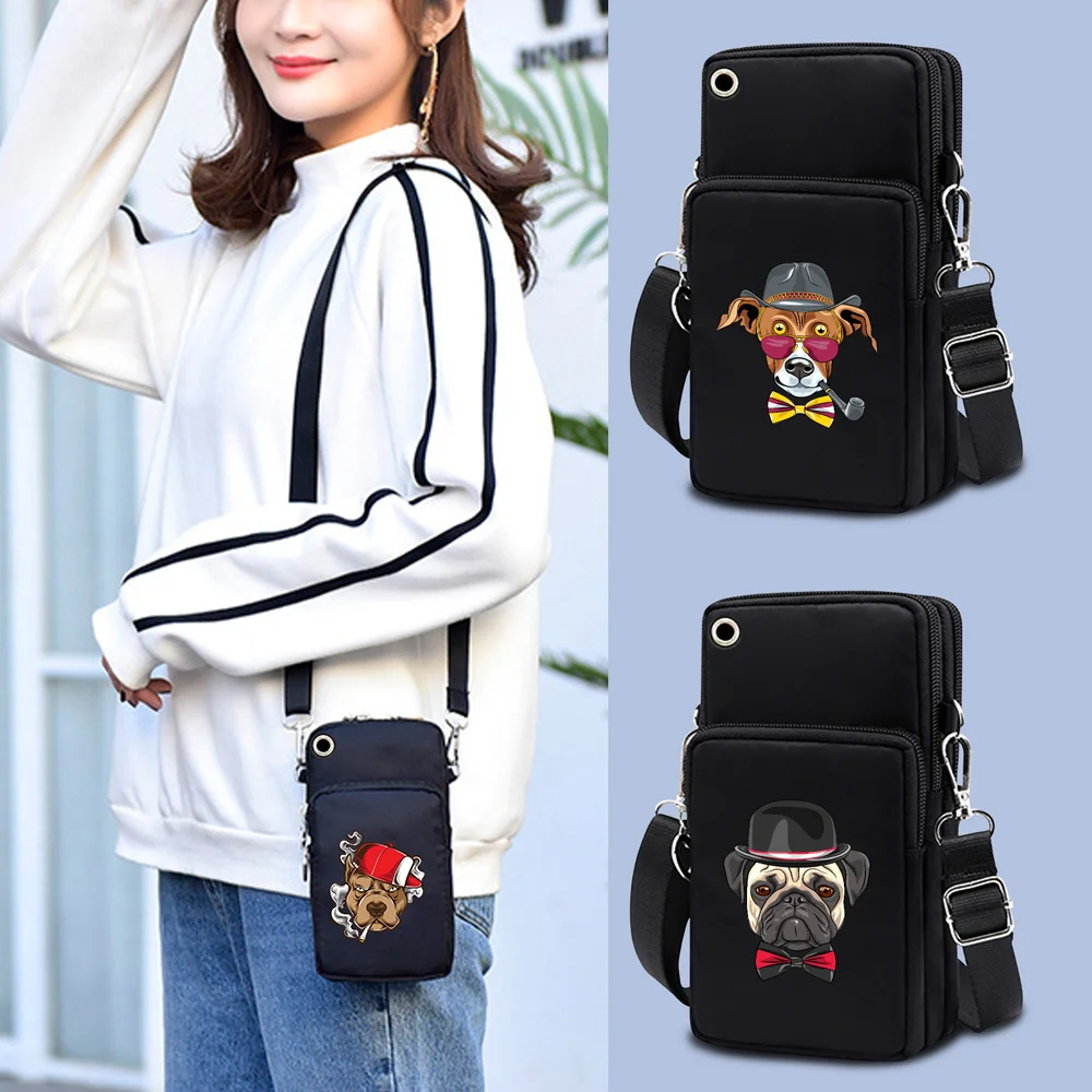 Small Shoulder Bags Women Mobile Phone Bags Mini Female Messenger Purse Dog Print 2022 CrossBody Bag Sports Wallet Wrist Pack