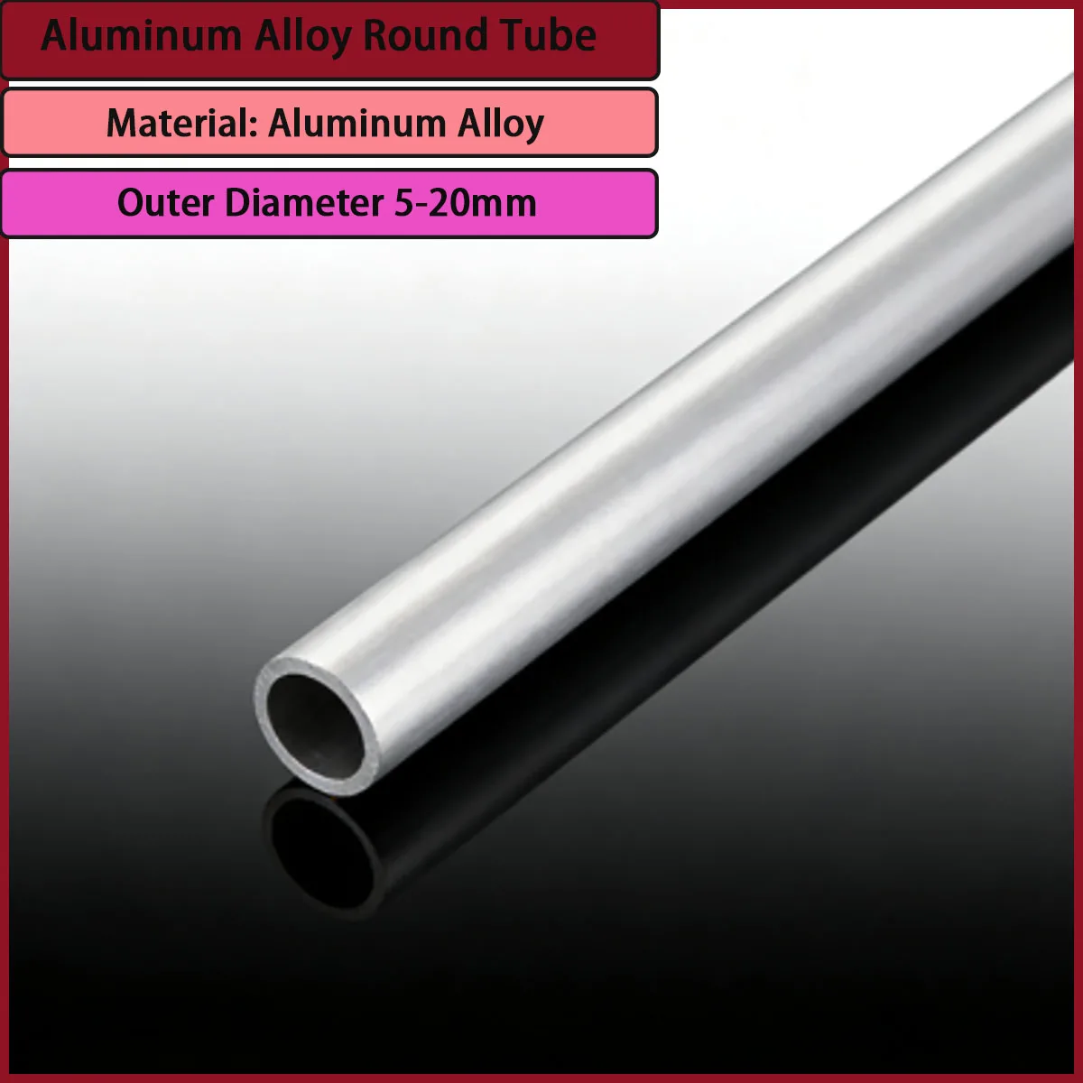 Aluminum alloy round tube with an outer diameter of 5-20mm is used for frame construction, aerospace accessories, etc