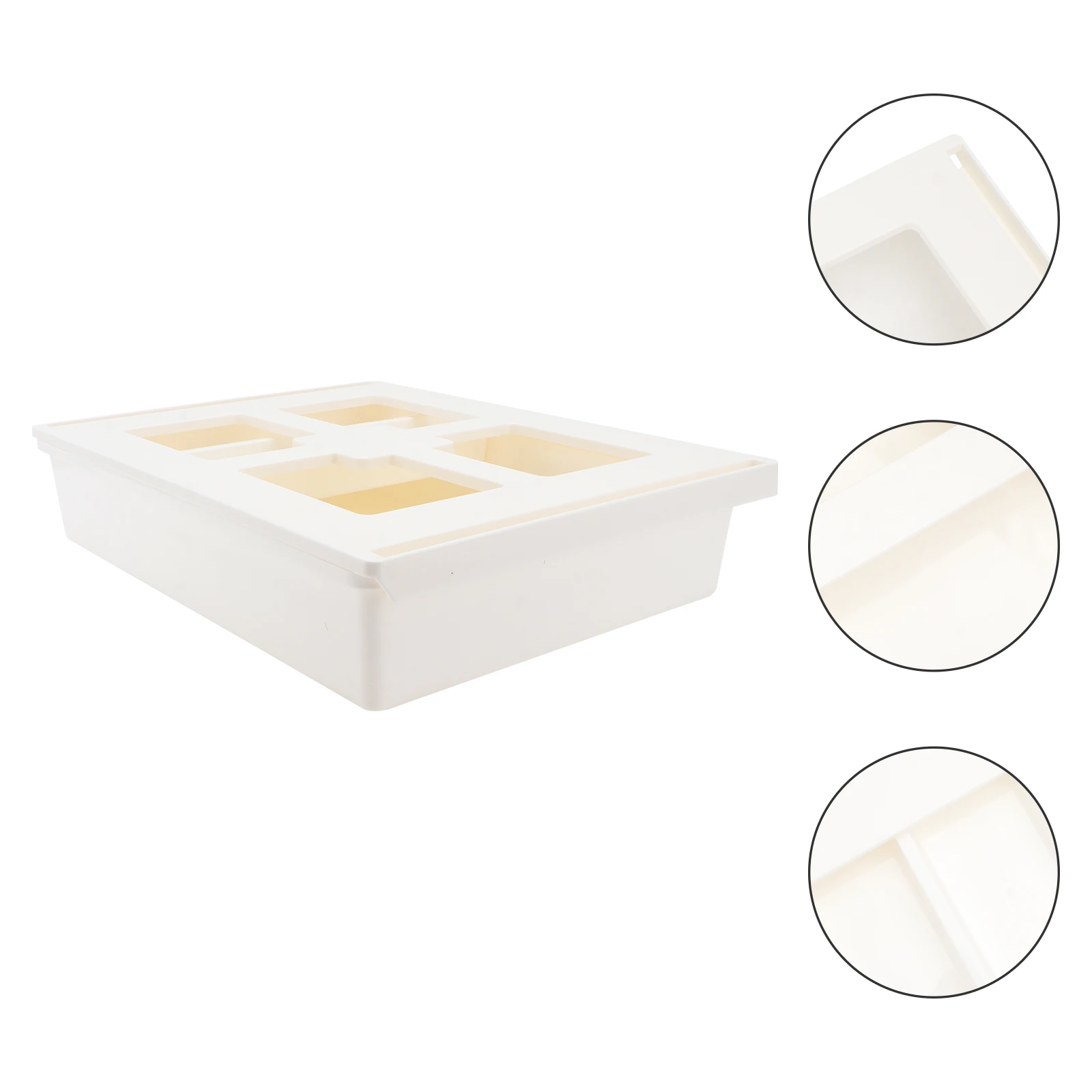 

1pc Under Desk Storage Box Hidden Drawer Office Table Bottom Organizer Dust Cover Stationery Holder for Pens Files Small