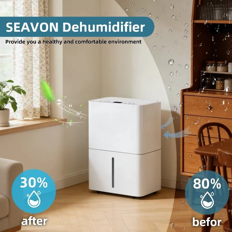 Airo C400 China Wi-fi Household Oem Smart 15L/Day Compressor Home Mobile Air Dehumidifier with Drain Hose