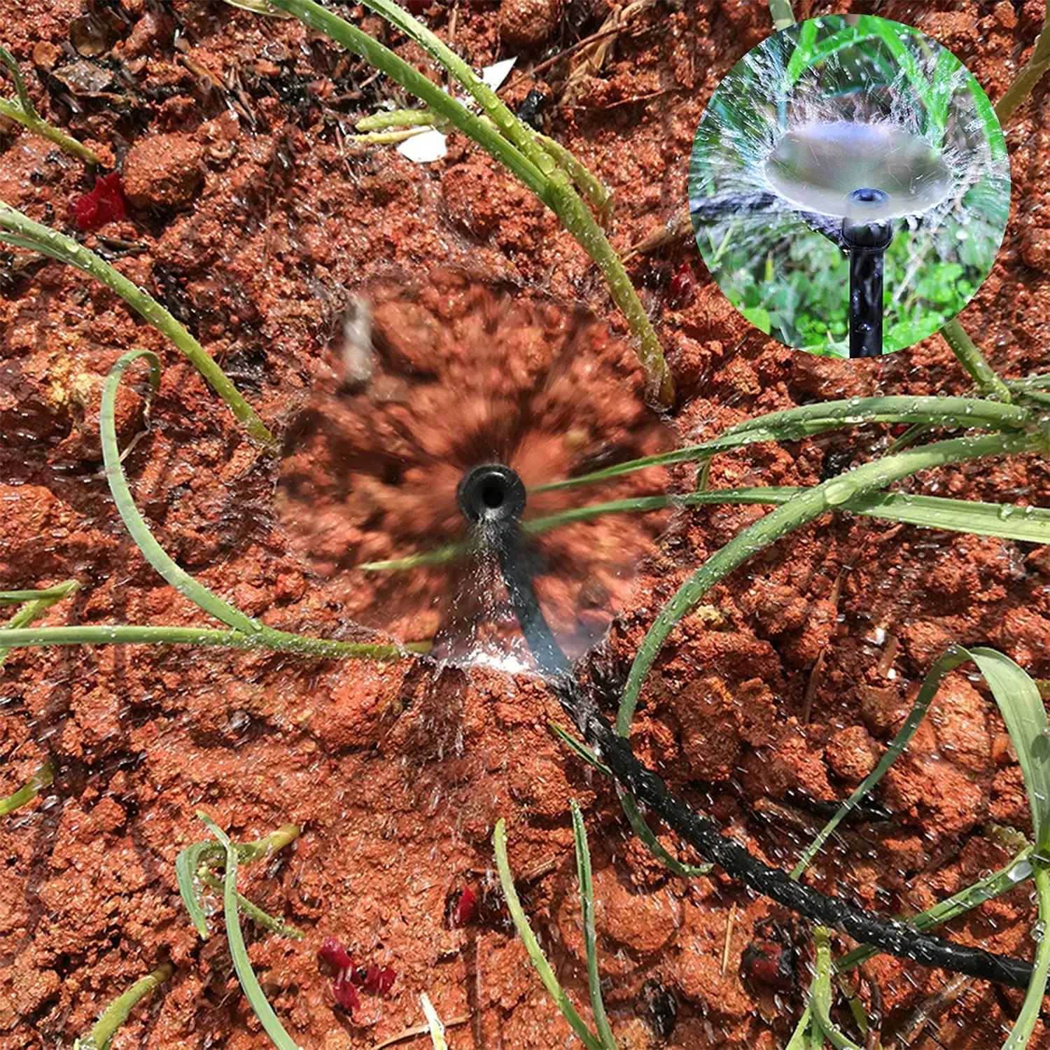 5 قطعة 4/7 خرطوم حديقة سقي إيدي تدفق الرش 13/17/19/26 سنتيمتر منقط للري إدراج الأرض 360 درجة قابل للتعديل الرش