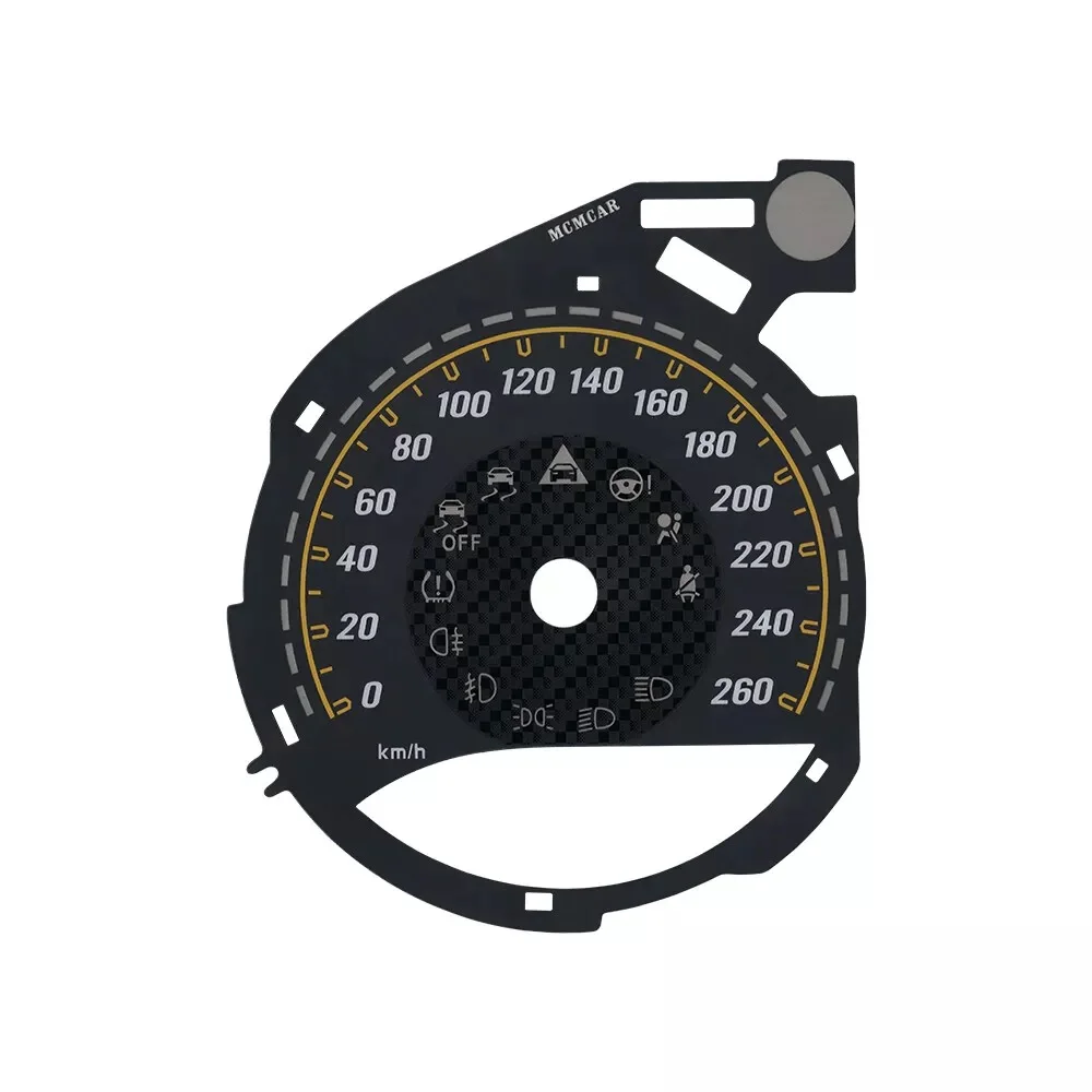 Speedo Dials Overlay Gauge Face For Mercedes W205 C-Class C63 C200L GLC260 AMG Instrument Cluster 260KM/H 280KM/H 320KM/H