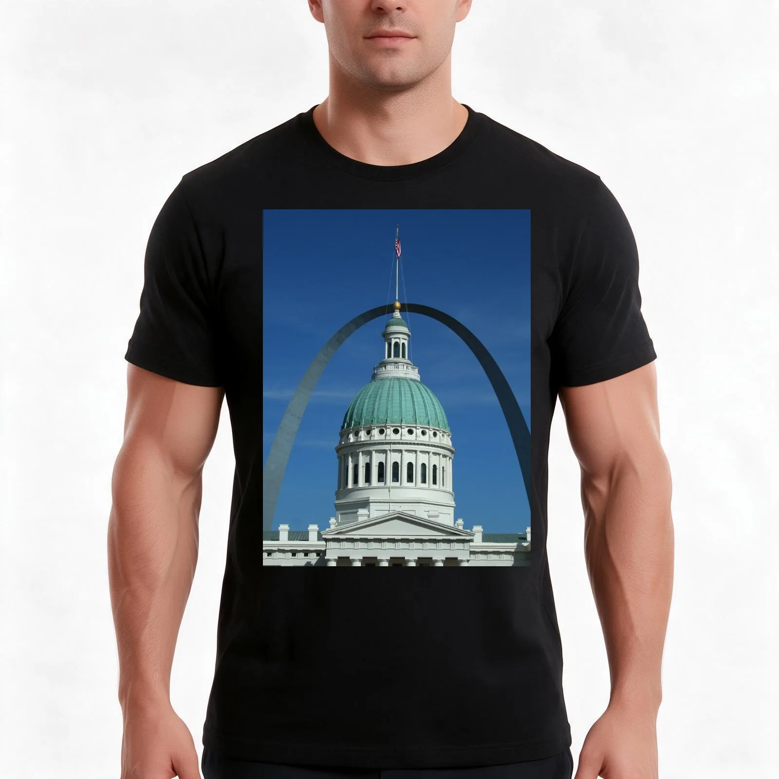 St.Louis Missouri T-Shirt Summer Casual Cotton Tee Oversized Streetwear Tops Vintage Graphic Print Loose Fit Short Sleeve
