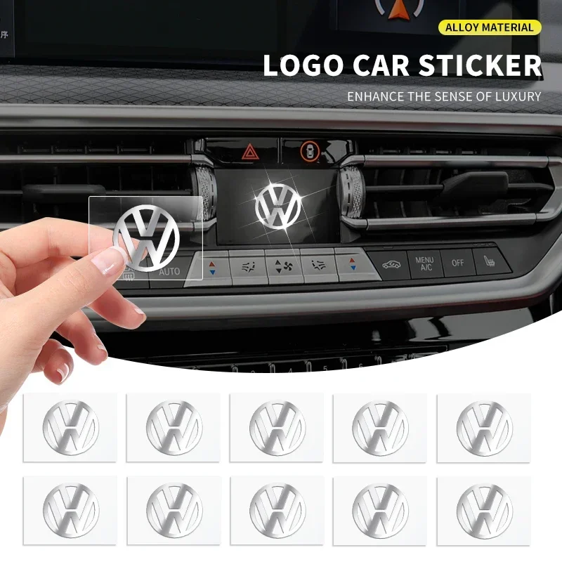 

2/5/10pcs Car 3D Metal Stickers Auto Logo Decals Styling For Volkswagen VW GTI Golf 7 Polo Tiguan Passat Jetta Accessories