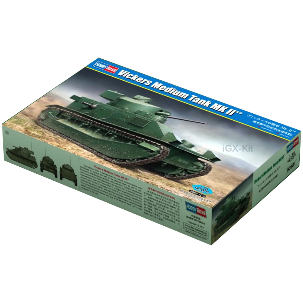 

Hobbyboss 83881 1:35 Scale British Vickers MK II Medium Tank Vehicle Plastic Model Building Kit Hobby Craft Making Toy