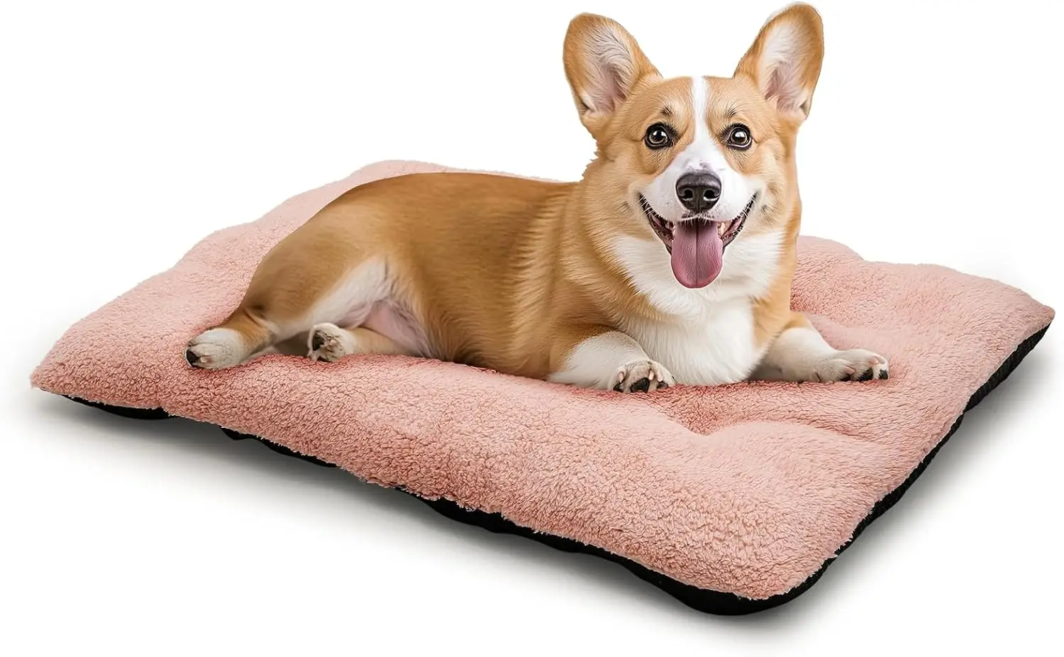 

Средняя кровать для собак, 35-дюймовый моющийся котел для собак и кошек, искусственный мех, успокаивающий уютный мягкий розовый цвет