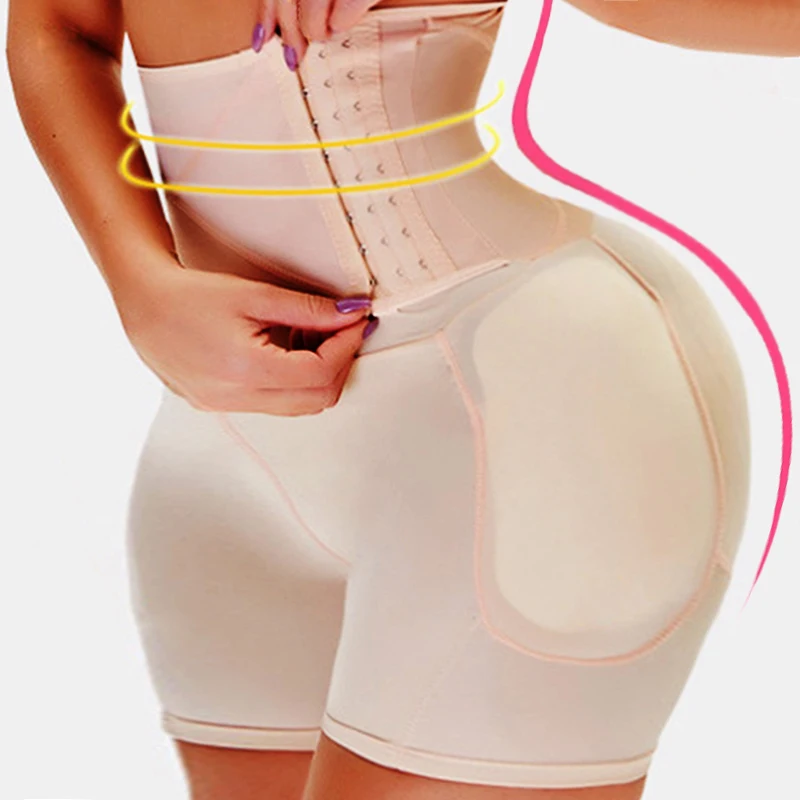 Padded Underwear Butt Lifter Big Ass Booty Pads Hip Enhancer Shapewear Slimming Waist Trainer Body Shaper Fajas Colombian Girdle