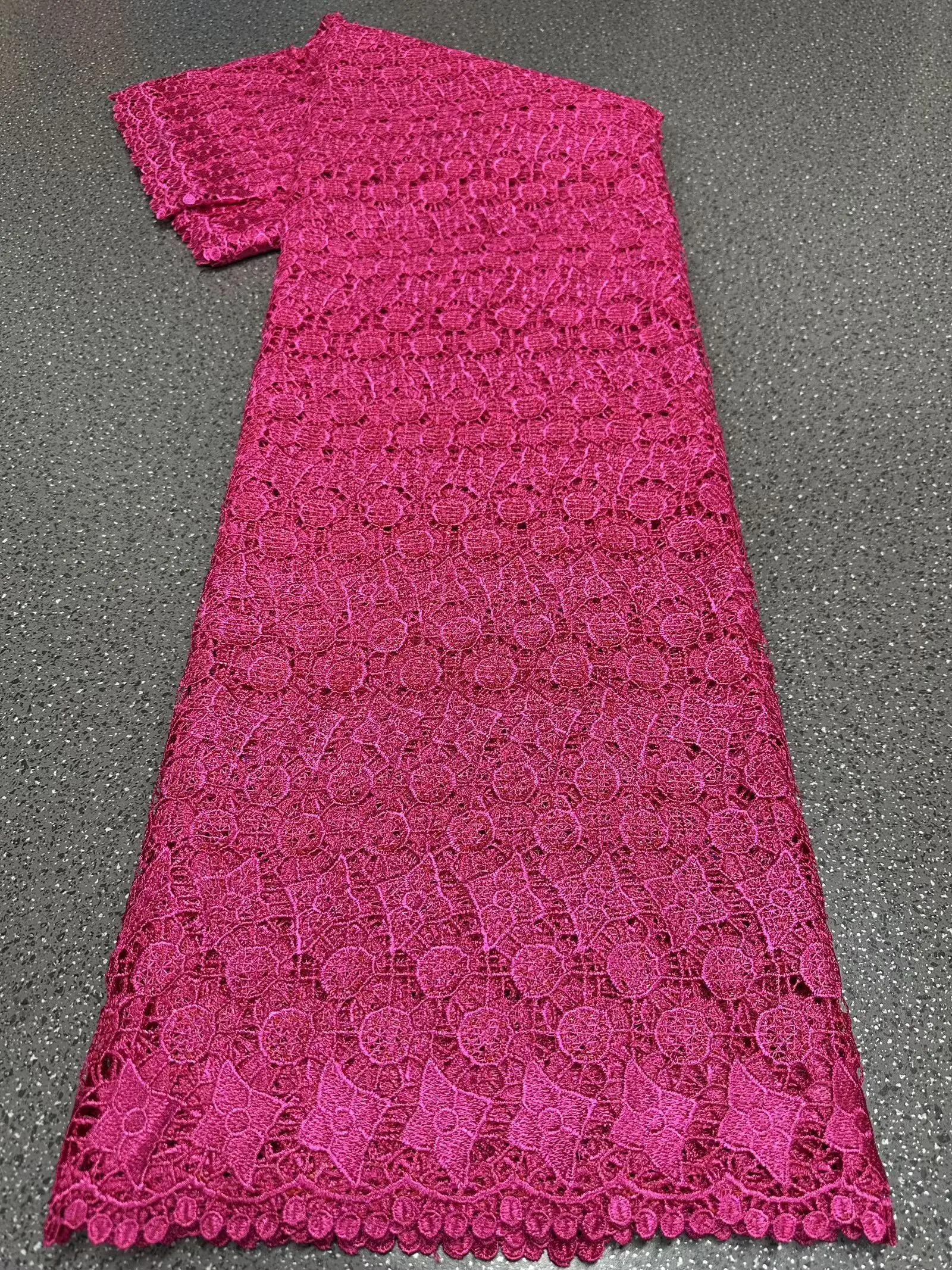 Kain Guipure Lace 2025, 5 Yard/lembar, Kain Lace Prancis, Kain Lace Afrika Mewah Berkualitas Tinggi, Lace Larut Air untuk Gaun Wanita