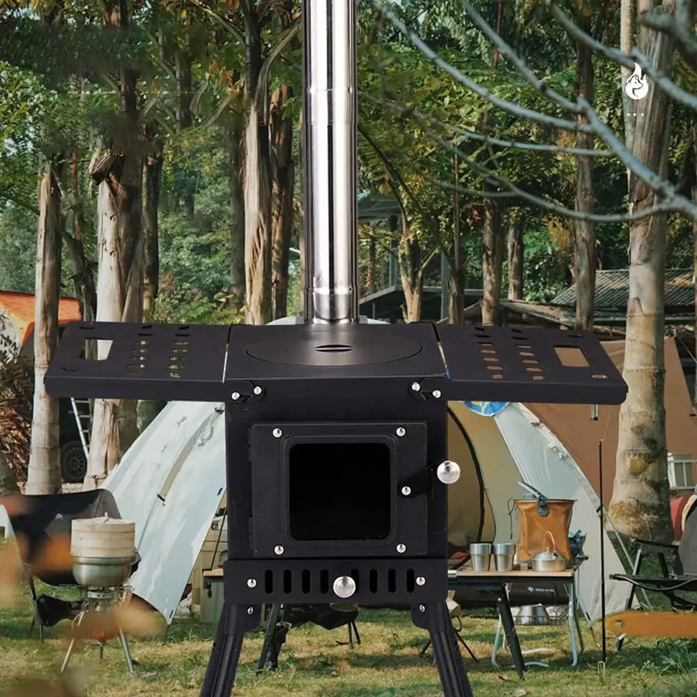 Portable Firewood Cooker Outdoor Cassette Stove Picnic Camping Cooking Machine Stove Estufa