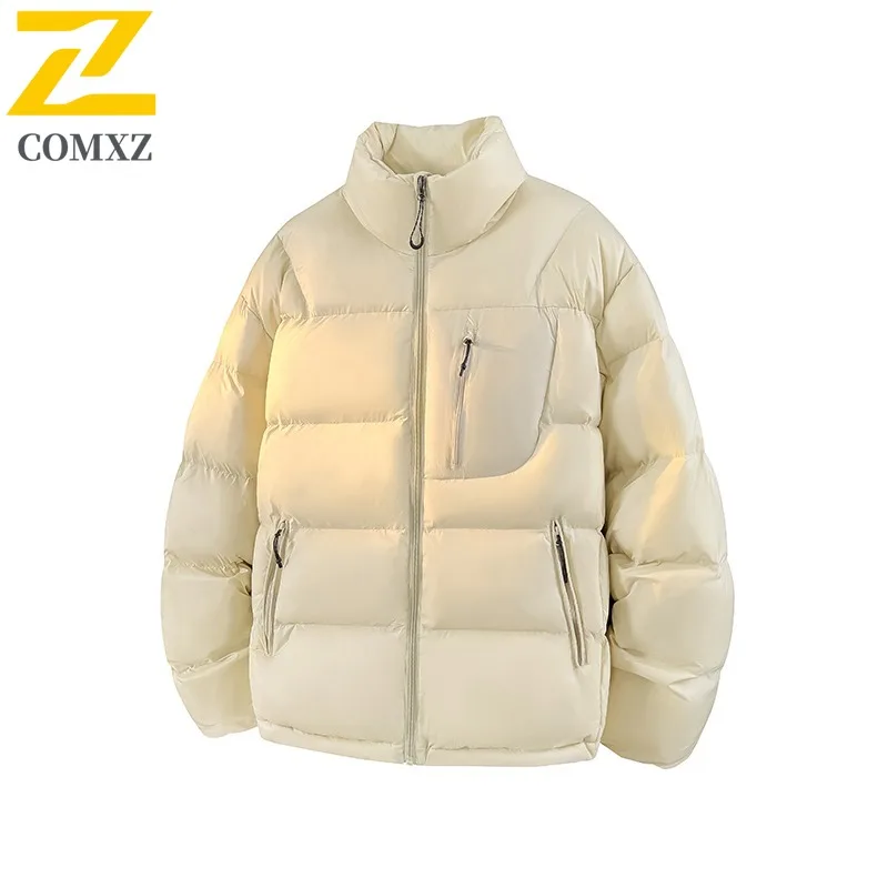 

COMXZ уличная куртка с воротником-стойкой, мужская утолщенная теплая парка премиум-класса для альпинизма, легкие зимние пальто для отдыха и путешествий