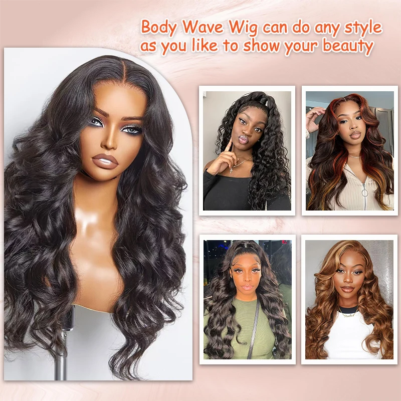13x6 Lace Front Wigs Human Hair Body Wave Lace Front Wigs Human Hair Natural Color 100% Virgin Human Hair Wig with Baby Hair image 3
