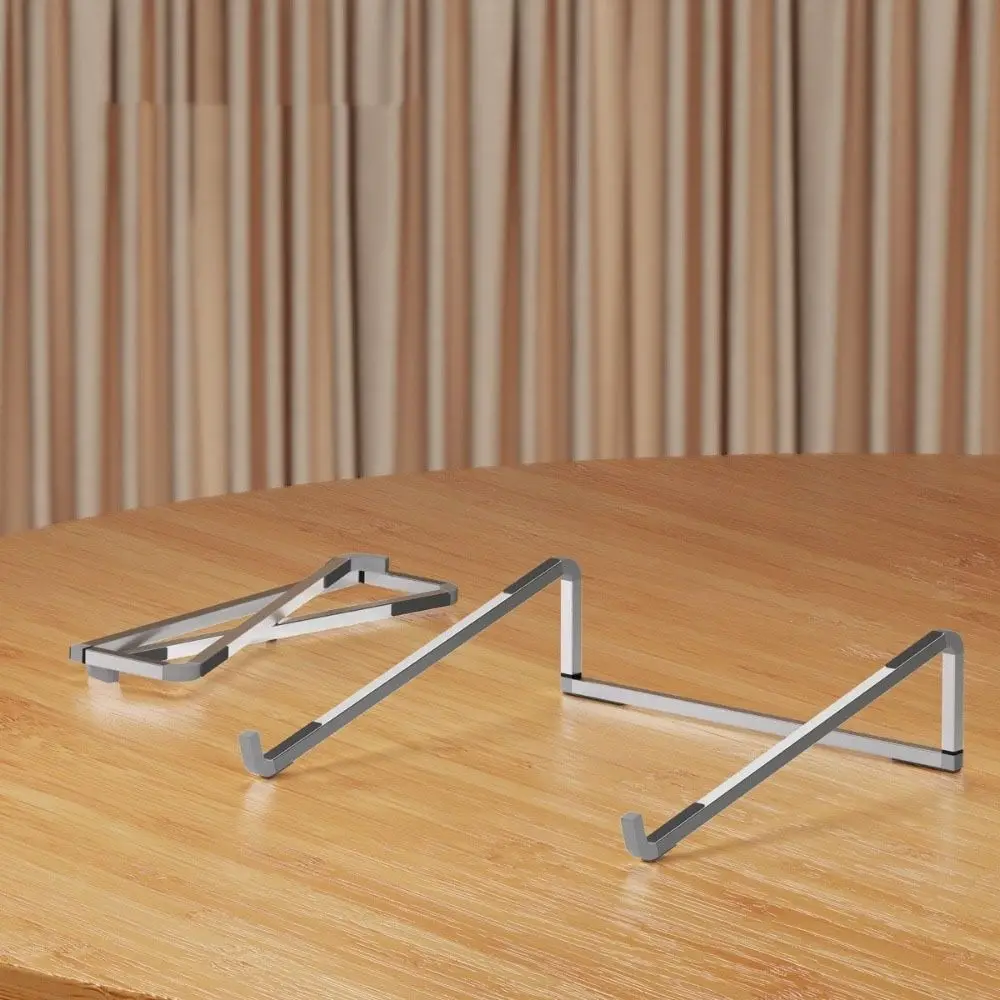 

Aluminum Alloy Foldable Laptop Stand Adjustable Height Increase Notebook Bracket Heat Dissipation Anti Slip