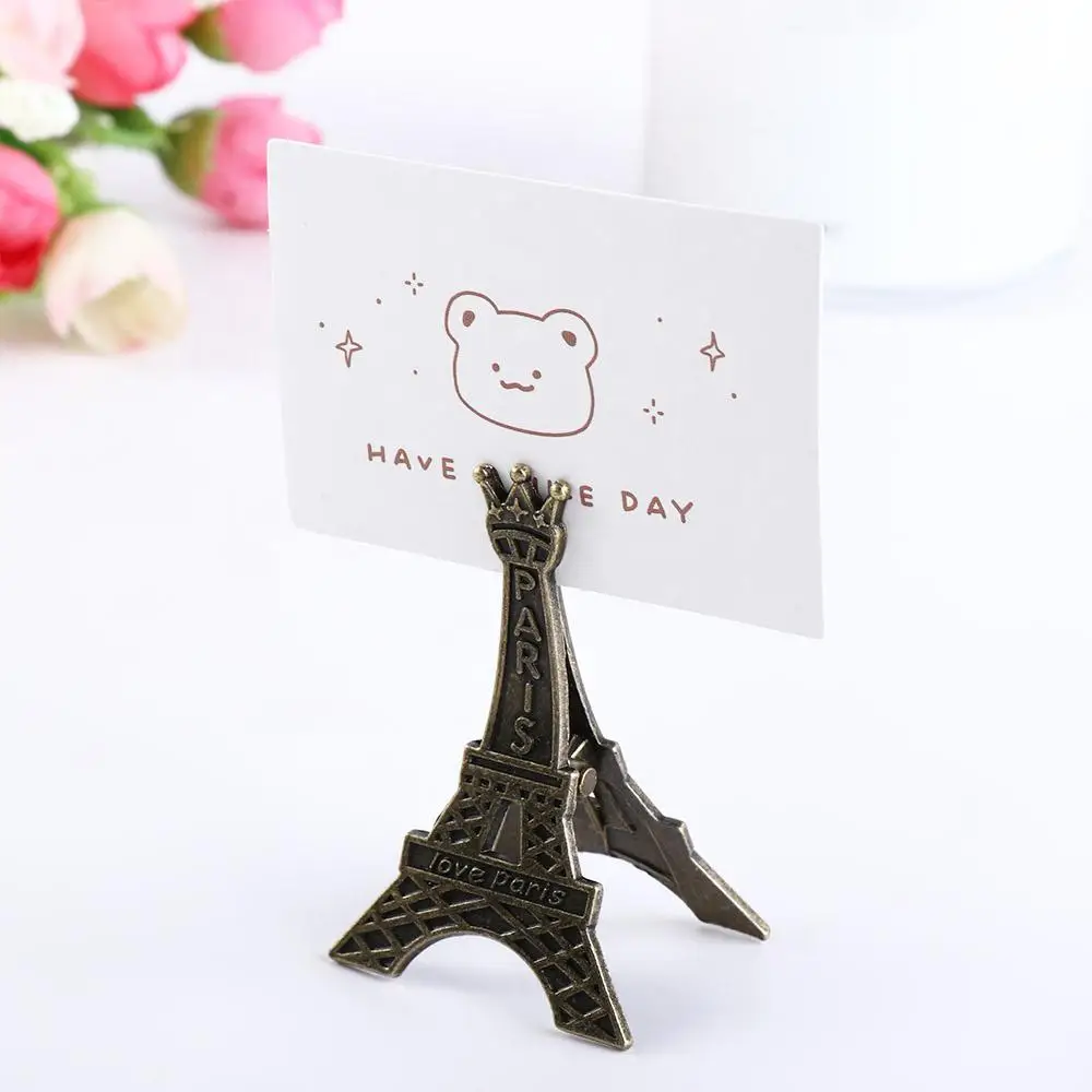 

Stationery Photo Decoration Metal Name Card Wedding Memo Clip Eiffel Tower Clip