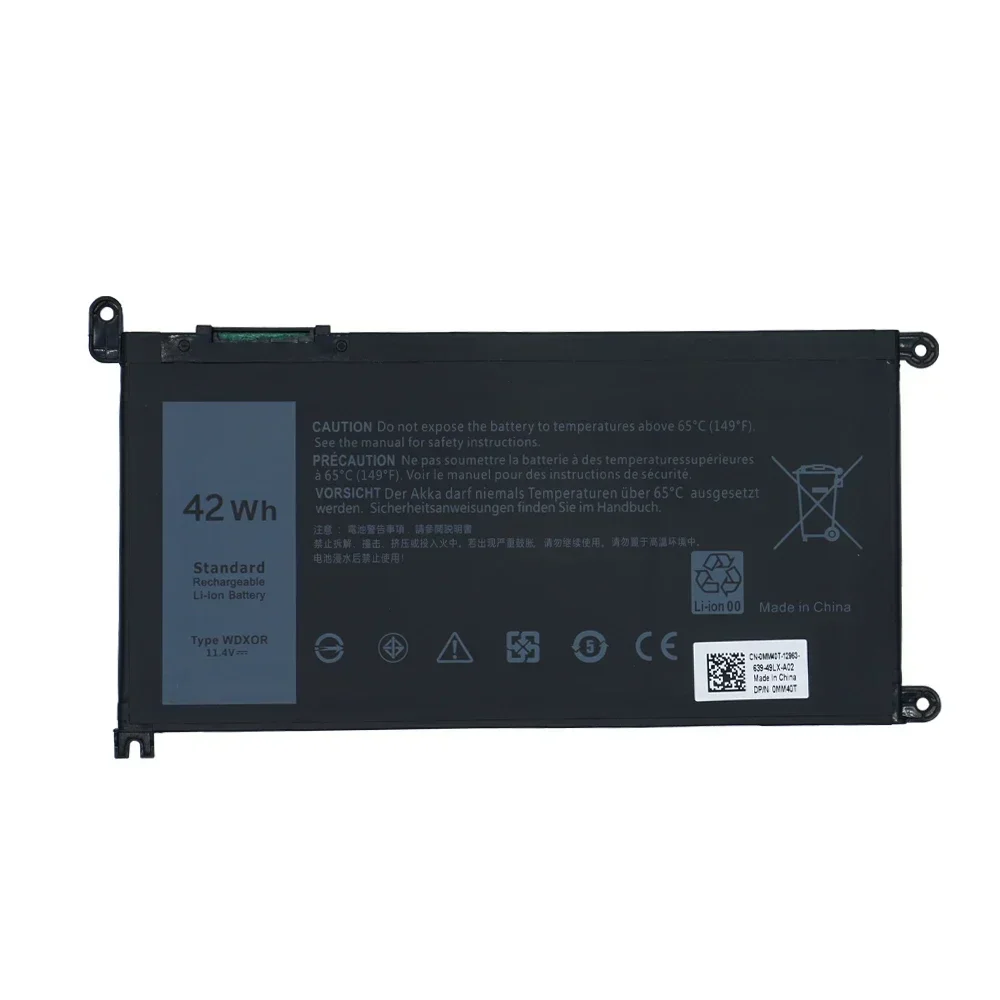 New WDX0R T2JX4 3CRH3 FC92N 0FC92N 03CRH3 0T2JX4 CYMGM P74G P74G001 For Dell WDXOR Laptop Battery 13 5000 5368 7368 14 7000 7560
