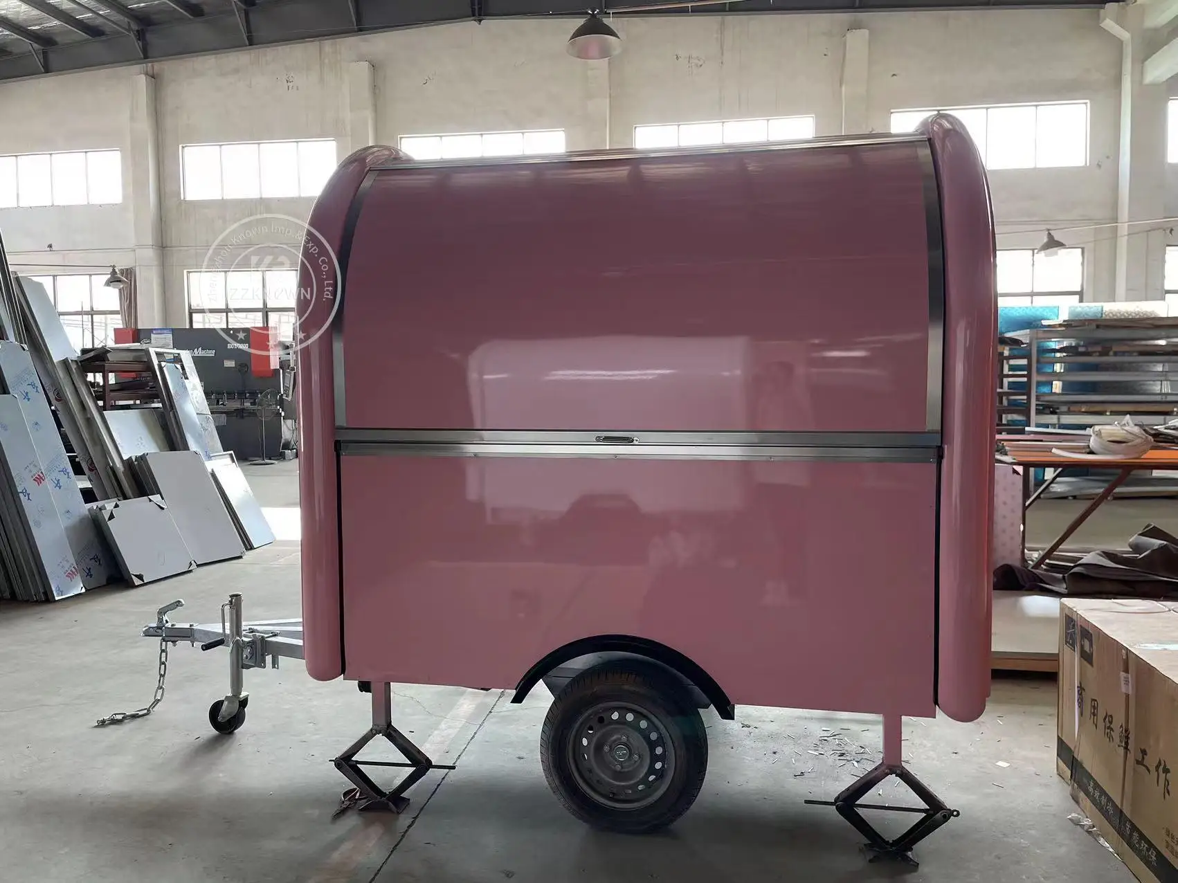 SL-6 Customized  Pink Mobile Food Trailer Food Truck