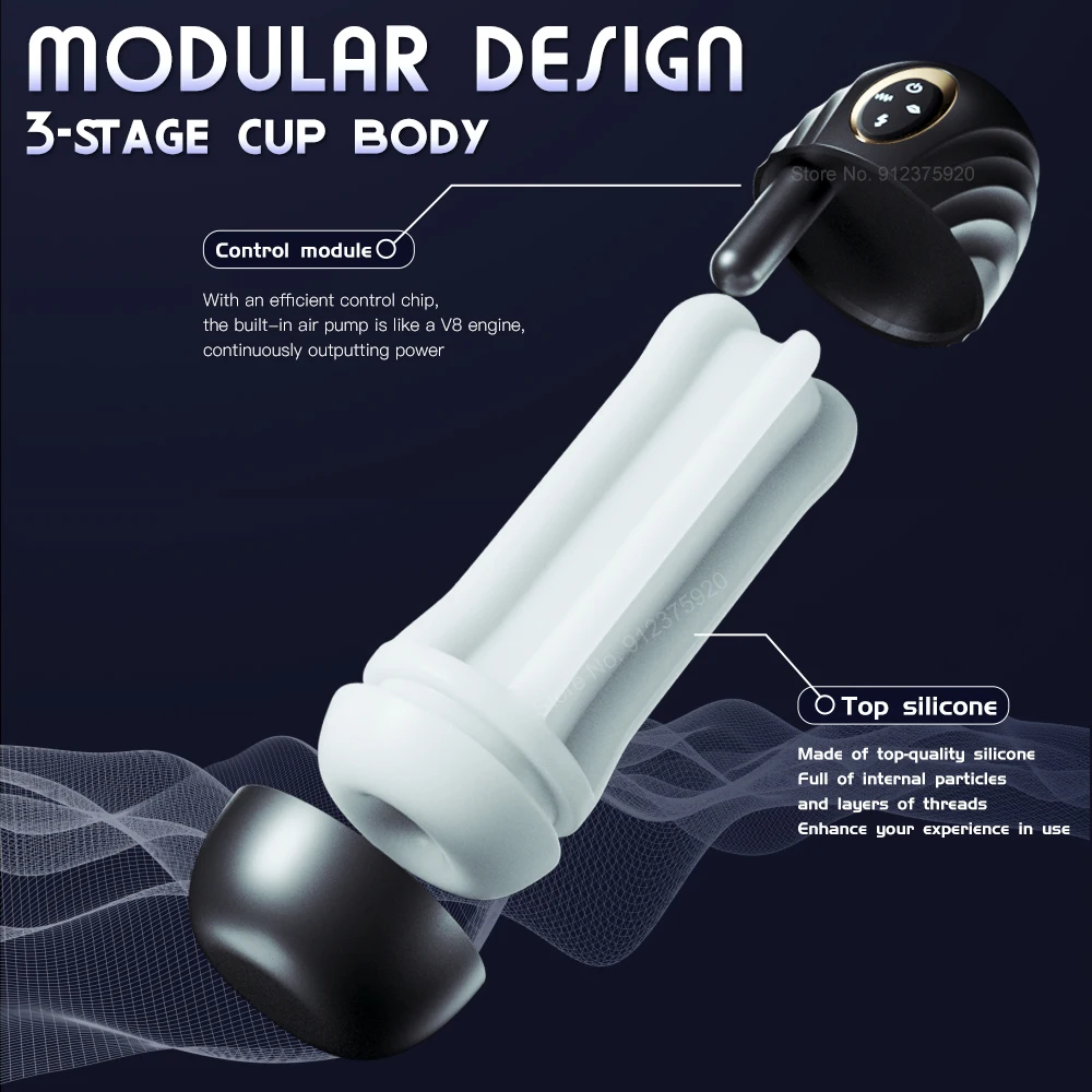 Male Masturbator Toys Automatic Sucking Masturbation Cup For Men Oral Vagina Blowjob Suction Vibrating Sex Machine Adult Goods