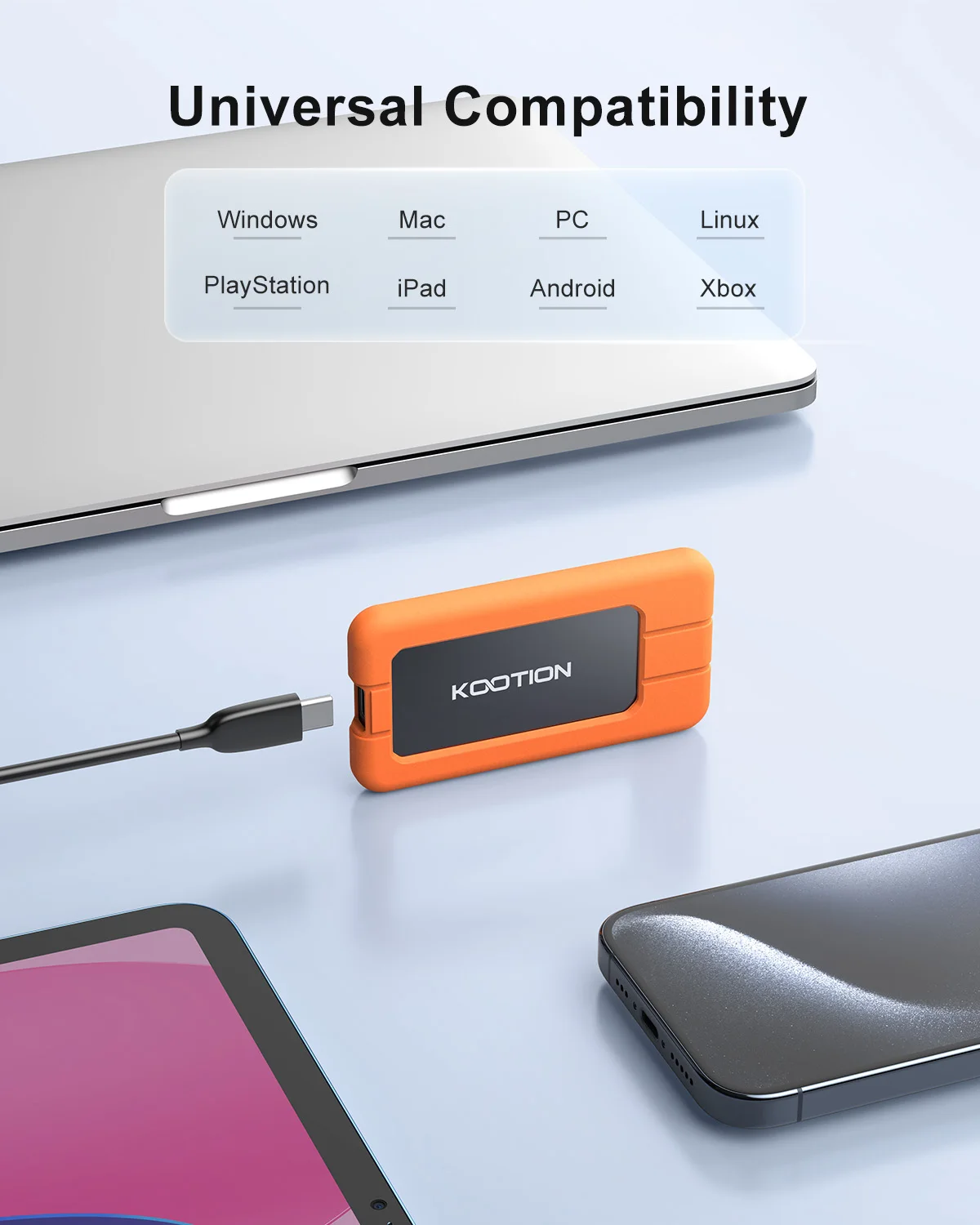 KOOTION X1Max 2TB 외장 SSD 하드 드라이브 HD Externo USB 3.2 GEN 2 휴대용 SSD 512GB 1TB 미니 PSSD 노트북 데스크탑 PS4 PS5용 썸네일 3
