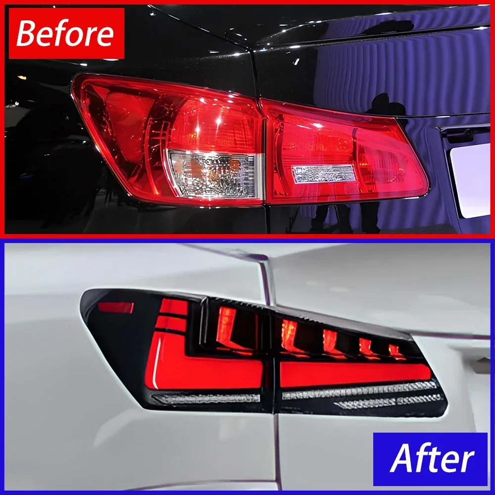 مجموعة مصابيح خلفية خلفية للسيارات لكزس IS200 IS250 IS250C IS300H IS350 2006-2012 LED مصابيح خلفية للسيارة التوصيل والتشغيل #3