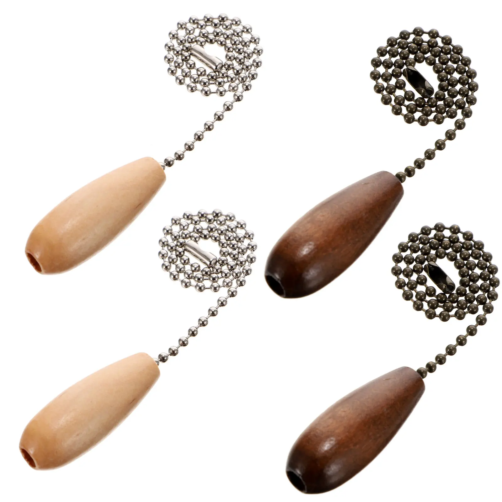 Ceiling Fan Pull Chain Extender 4 Pack Copper Iron Pendant Replacement for Light and Fan Easy Install