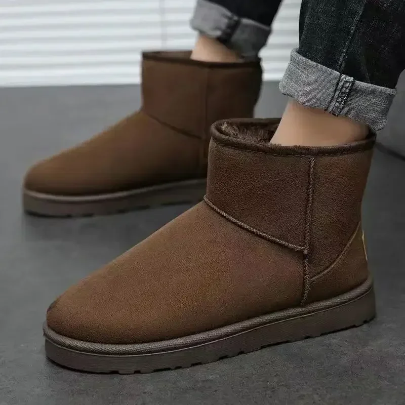 Men\'s Snow Boots Comfortable Male Shoes Winter Warm Fashion Size 44 Casual Low Price Classic Non Slip Y2k Offers Retro New Cheap