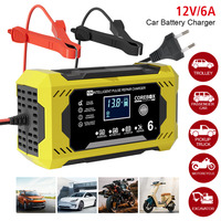 12V/6A Intelligent Multifunctional High Power For Motorcycle SUV Truck Pulse Repair Battery Charging Smart Car Battery Charger