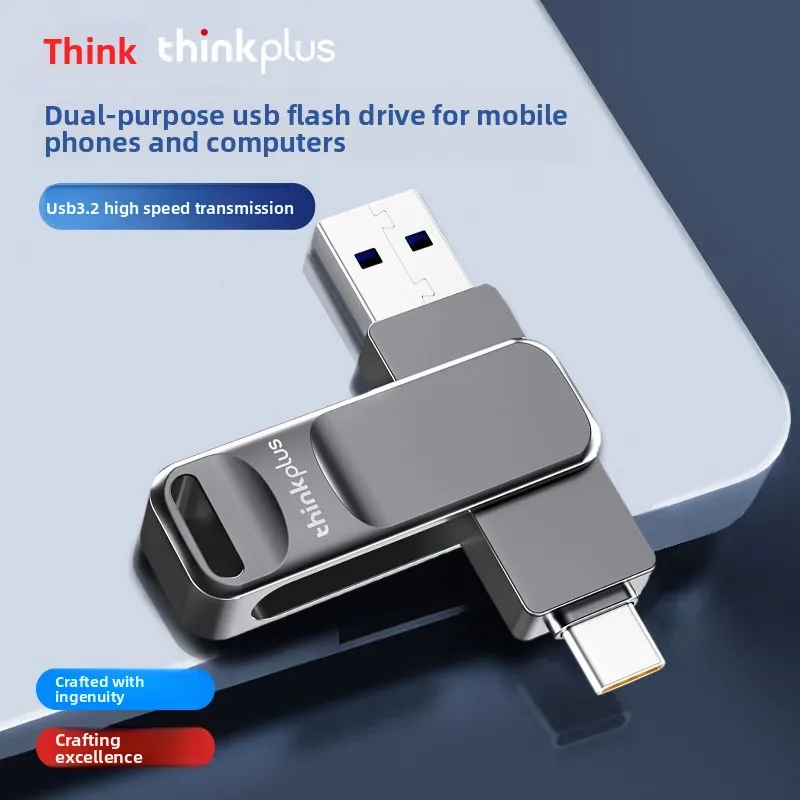 Lenovo TU301 2 in 1 USB C Flash Drive 128GB High Speed USB 3 2 Pen Drive for Android Phone Tablet Laptop PC