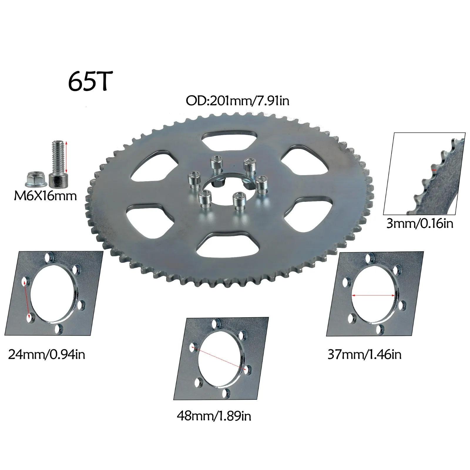 Go Kart Centrifugal Clutch Kit 3/4" Bore 12T #35 Chain Sprocket Kit for  ATV Electric Scooter Motorbike Drift Trike 4 Wheel Quad - view 6