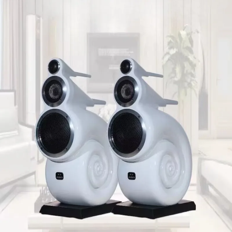 KYYSLB Altavoz pasivo de madera para el hogar de 5 pulgadas altavoz de estantería de alta fidelidad de alta fidelidad altavoz Nautilus activo de Triple División de 5 pulgadas