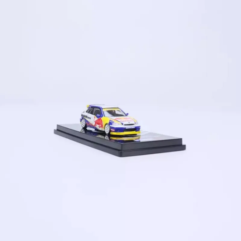 1:64 Honda CIVIC tipe-r EK9 JDM model mobil simulasi Aloi, koleksi mainan dekoratif anak-anak, hadiah liburan untuk anak-anak