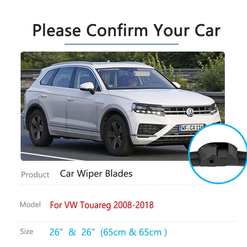 For Volkswagen VW Touareg Porsche Cayenne 2008~2018 Front Rear Wiper Blades Cutter Back of Window Brushes Cleaning Accessories