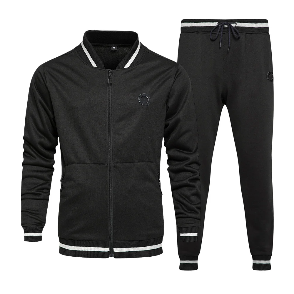 Autumn Men Tracksuits Outwear Hoodies Zipper Sportwear Sets Male Sweatshirts Cardigan Men Set Clothing Pants US Size S-2XL Suits