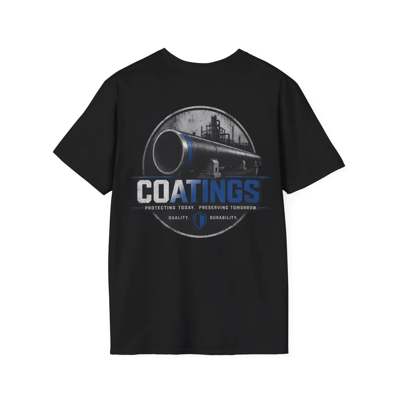 Coatings Industrial Pipe Logo T Shirt Welding Metalwork Engineering vintage Washed Slightly designer clothes fashion Soft