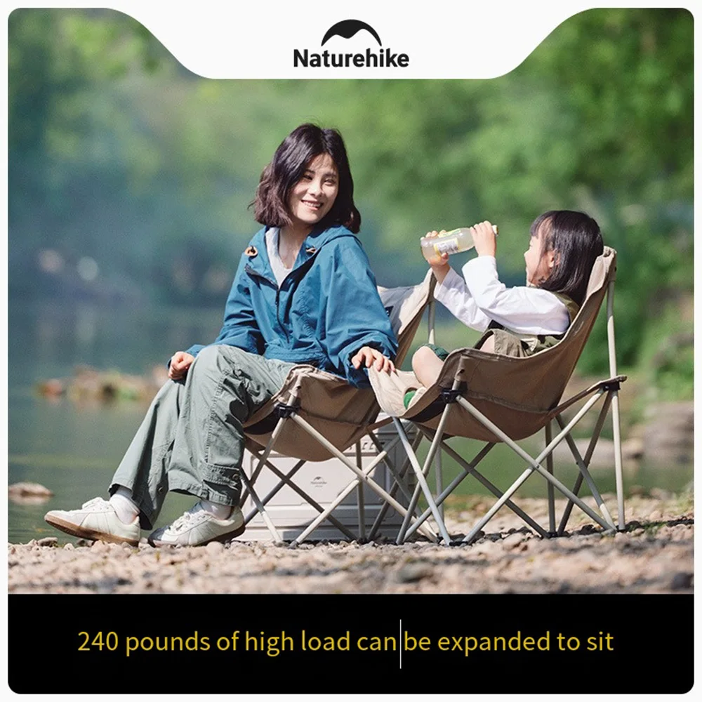 

Naturehike Multi-function Outdoor Picnic Fishing Double Oxford Cloth Camping Chair Folding Portable Durable Wide Moon Chair 캠핑의자