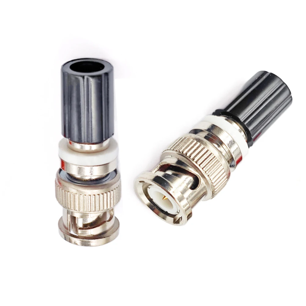 ‌2PCS BNC Male to 4mm Banana Female Jack Terminal Block Adapter Socket Oscilloscope Connector Black Red for Coax RF Test