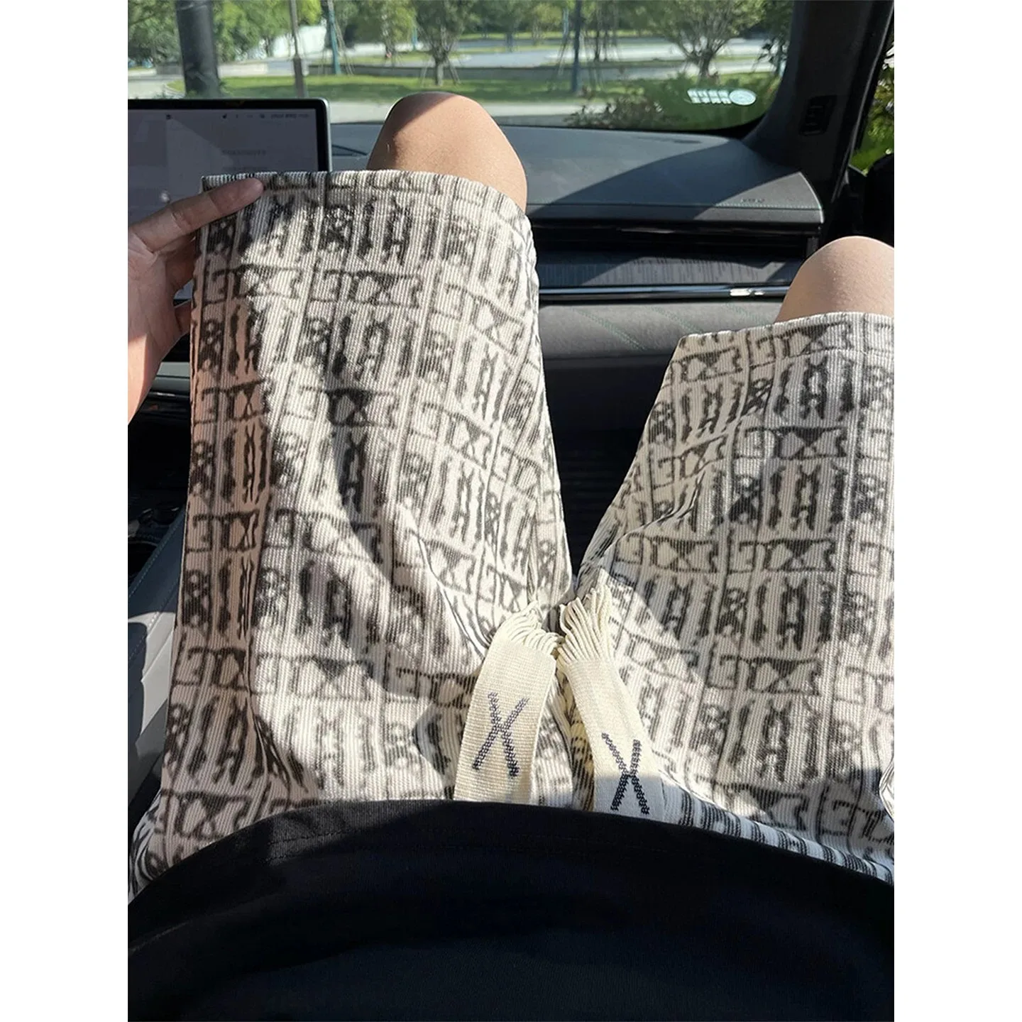 

American Style Casual Men's Shorts Summer Outdoor Wear Large Size Beach Pants Trendy Loose Five-Quarter Patterned Boxer Shorts