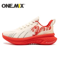 ONEMIX 2024loong New Sneakers Buffer Running Shoes  Heavyweight Runners Men  Non-slip Breathable Lightweight Outdoor Sport Shoes