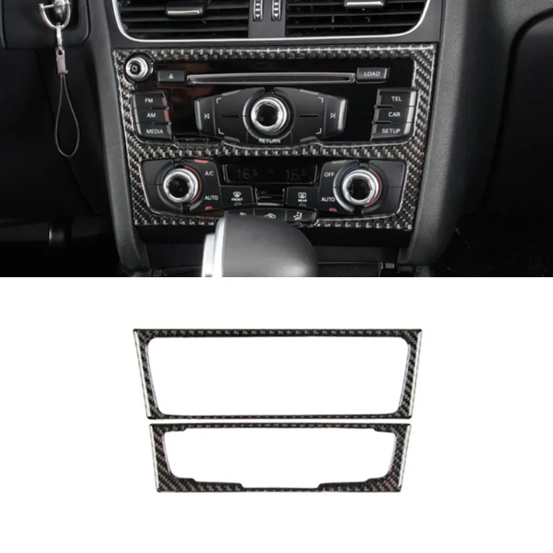 

Для Audi Q5 A4 B8 A5 2010 2011 2012 2013 2015, центральное управление из углеродного волокна, панель CD, обшивка