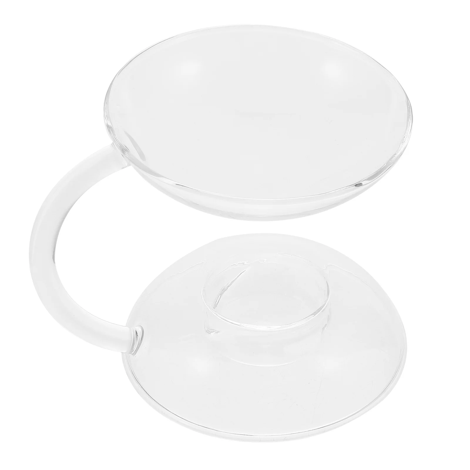 

Glass Essential Oil Burner Holder Clear Transparent Tabletop Tea Light Stand Decorative Home Office Bedroom