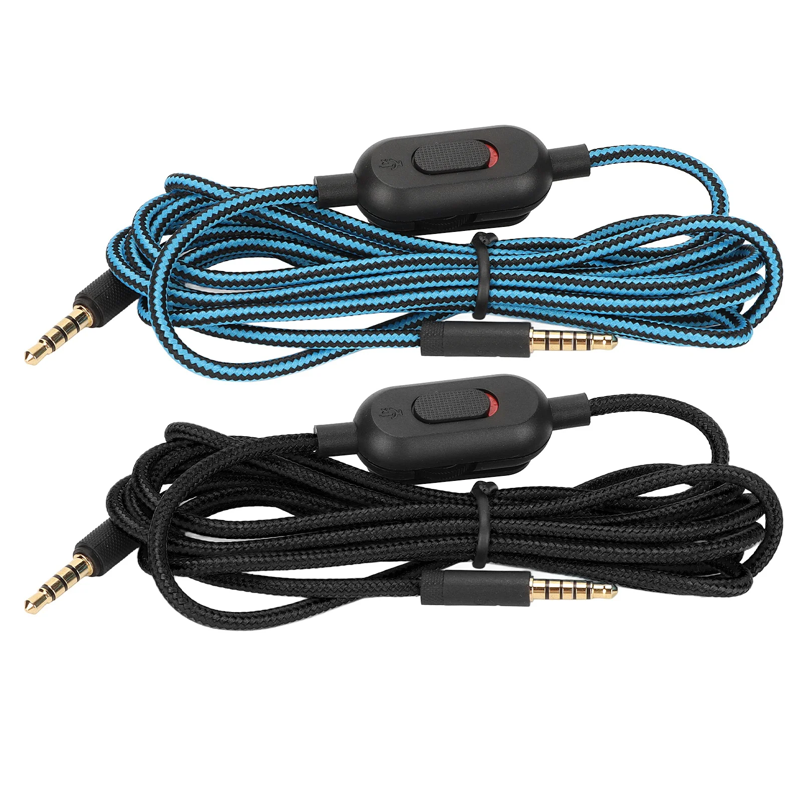Kopfhörerkabel Gaming-Headset-Kabel Geflochtenes Kopfhörerkabel mit Lautstärkeregelung und Stummschaltung für Logitech G Pro G Pro X G433 G233