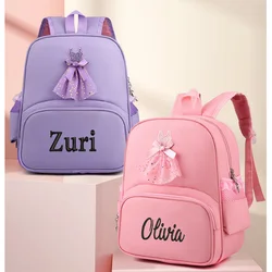 Borsa da balletto personalizzata borsa da ballo per bambini borsa da ballo latina per ragazze zaino da ballo rosa zaino in pizzo per bambina