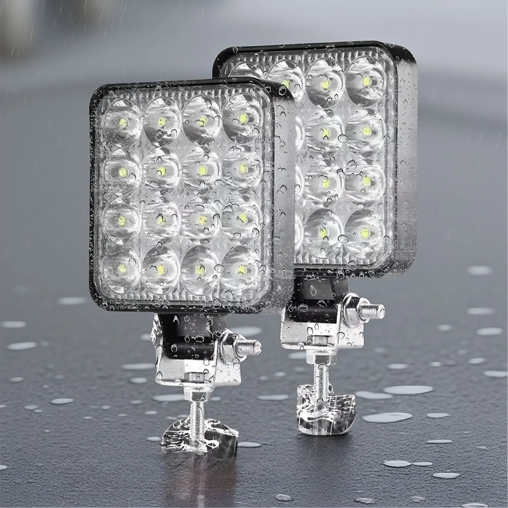 

Водонепроницаемая светодиодная панель 12 В, 48 Вт: квадратный внедорожный прожектор для ночного вождения в внедорожниках и грузовиках