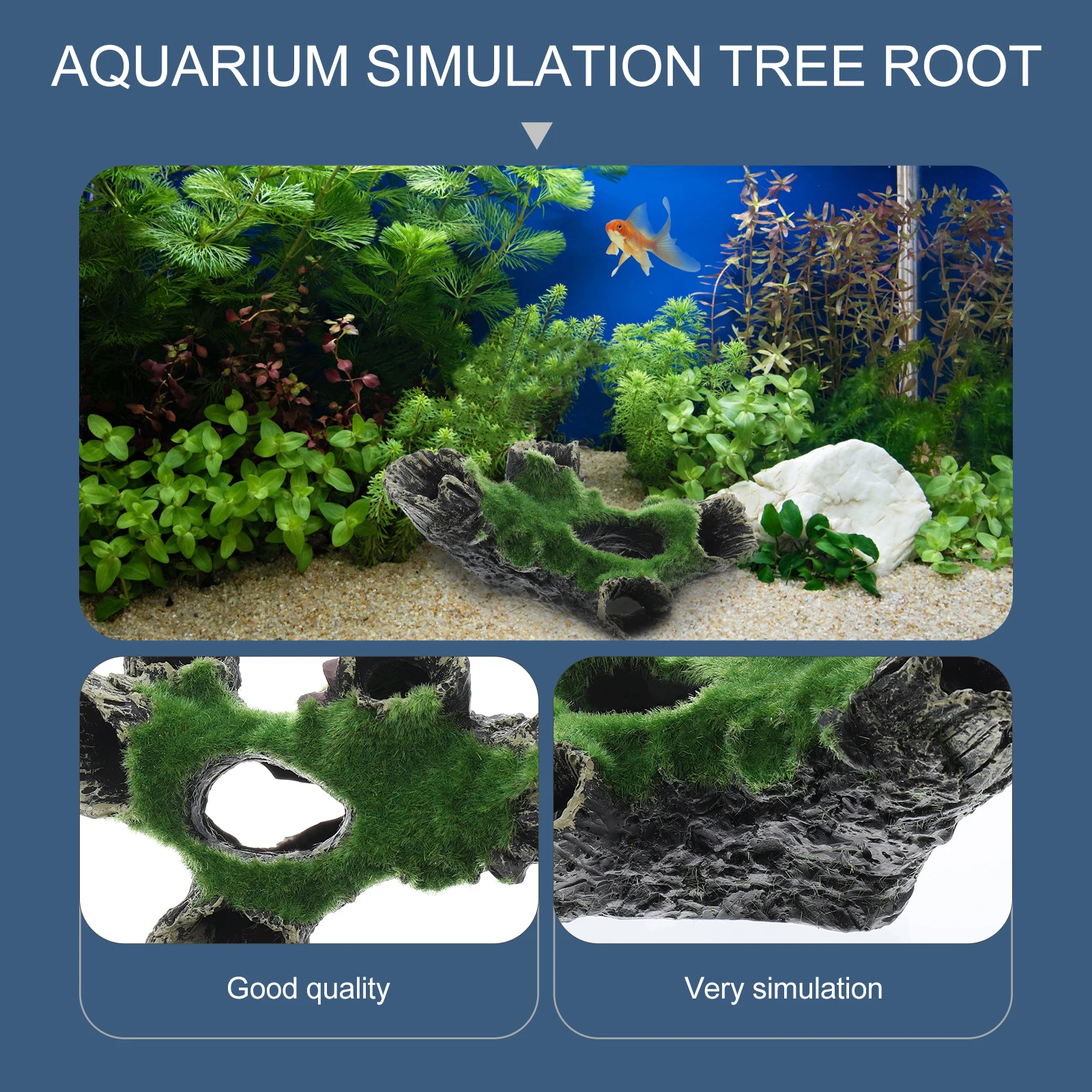 

1pc Resin Shelter Habitat Ornament Tank Decor Decoration Fish Landscape Accessories Aquarium Wood Cave Fish Tank Ornament Resin