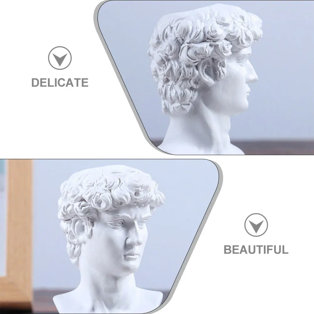 

Resin David 6.7 Inch Desktop Statue Toothpick Holder Home Office Decor Tabletop Ornament Sculpture Indoor Decorative