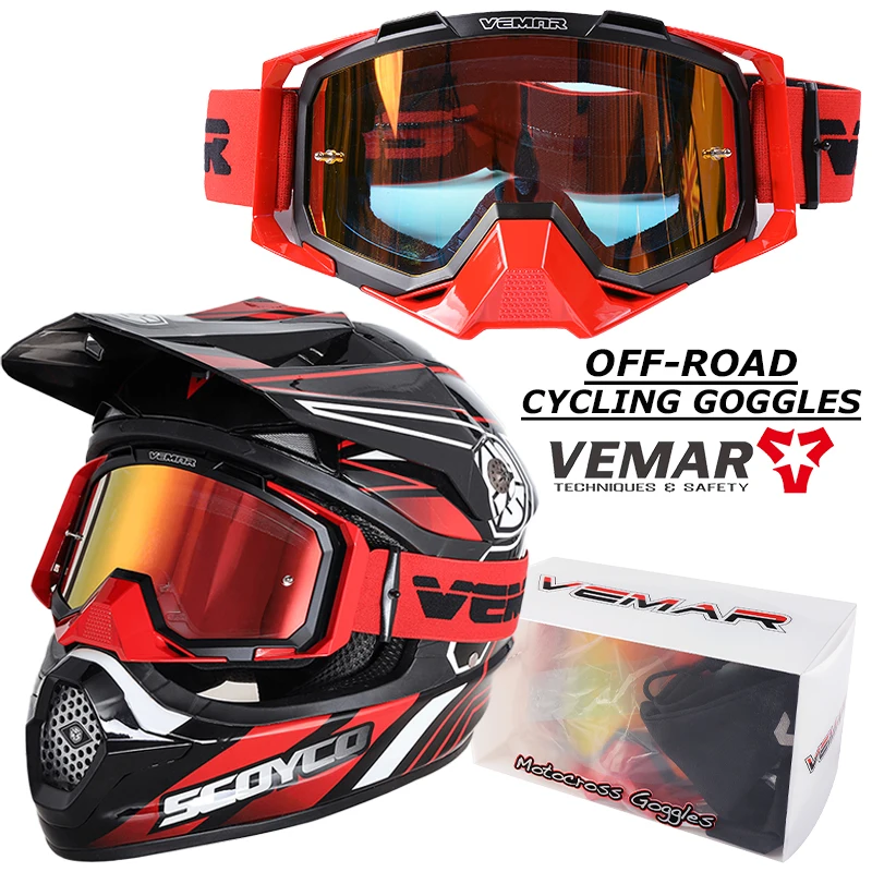 

Off-Road Motorcycle Cycling Goggles Men Windproof Motocross Goggles Sandproof Motorbike Goggles ATV MTB Skiing Goggles Anti-fog