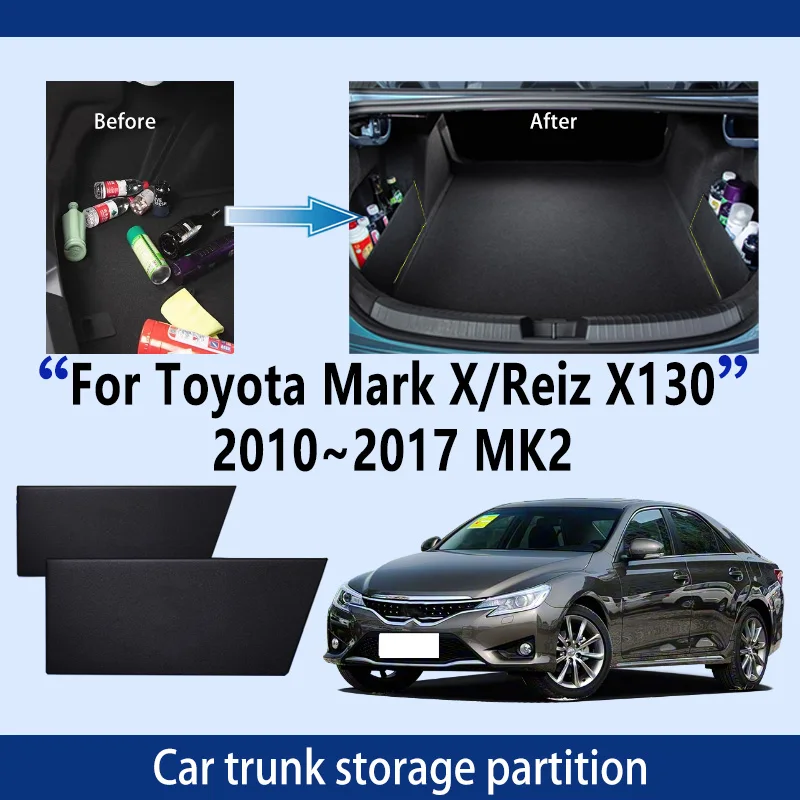 Car Accessories For Toyota Mark X Reiz 2010~2017 MK2 Trunk Storage Partition Multifunction Storage Auto Interior Parts Organizer