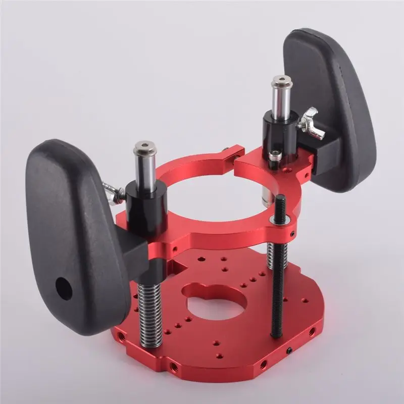 【Big Deal】Plate Lift Base Router Lift For Motors Wood Router Working Bench DIY Tools Woodworking Tool Durable Easy Install Red