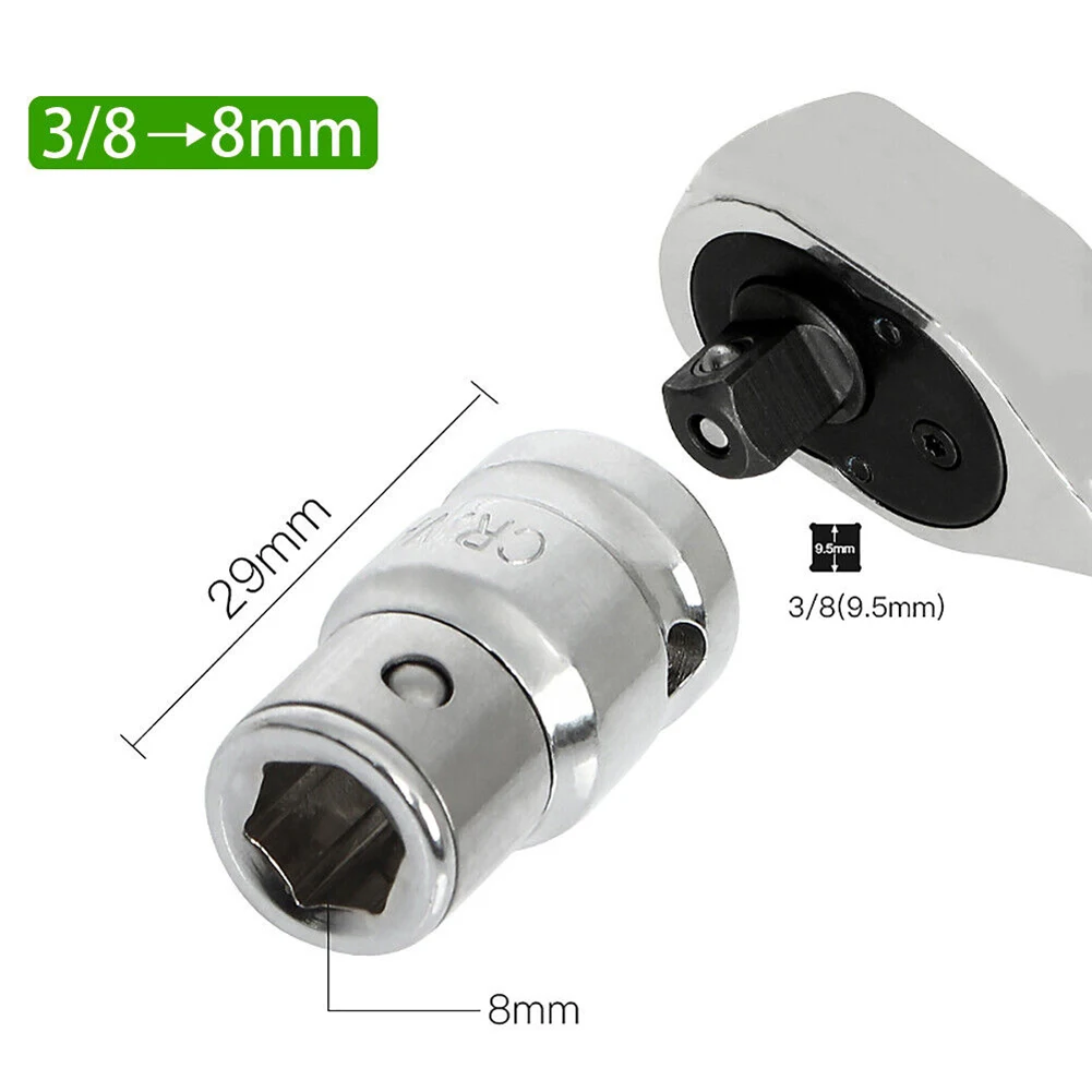 1/2 1/4 3/8 Inch Square Drive To 1/4 3/8 M8 M10 Square Hole Conversion Socket Screwdriver Adapter Adapter With Hexagon Socket