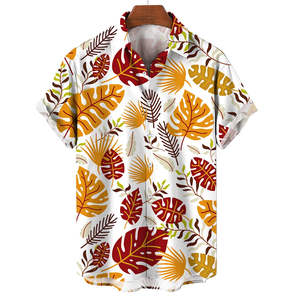 Men's Hawaiian Beach Holiday Casual Shirts Streetwear Beachwear Camping Fishing Short Sleeve Social Print Oversized Clothing