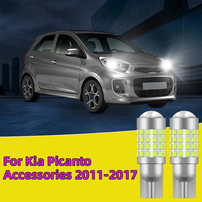 

2PCS For Kia Picanto Accessories 2011-2017 Clearance Lights side marker position Signal Lamp width light Car T10Led Traffic Bulb